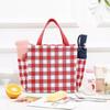 Luxula Waterproof Thermal Insulated Travel Lunch Storage Bag Leak-Proof Hot Cold Lunch Bag Reusable Tote Bag with Inner Aluminum Foil for School Picnic Office Outdoor (1 Pc) (Red and Grey) view 2