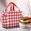 Luxula Waterproof Thermal Insulated Travel Lunch Storage Bag Leak-Proof Hot Cold Lunch Bag Reusable Tote Bag with Inner Aluminum Foil for School Picnic Office Outdoor (1 Pc) (Red and Grey) view 3