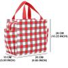 Luxula Waterproof Thermal Insulated Travel Lunch Storage Bag Leak-Proof Hot Cold Lunch Bag Reusable Tote Bag with Inner Aluminum Foil for School Picnic Office Outdoor (1 Pc) (Red and Grey) view 4
