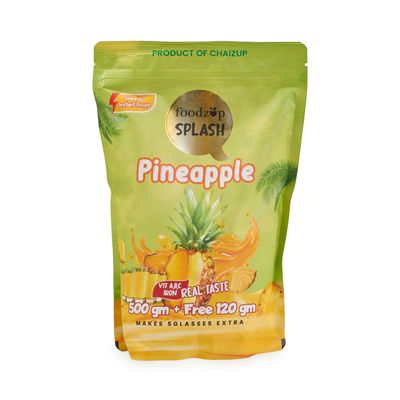Foodzup Splash 1 Min Instant Pineapple Fruit Drink | 500g + 125g Free Poly | Pineapple Flavours | Approx. 45 Servings | 625g