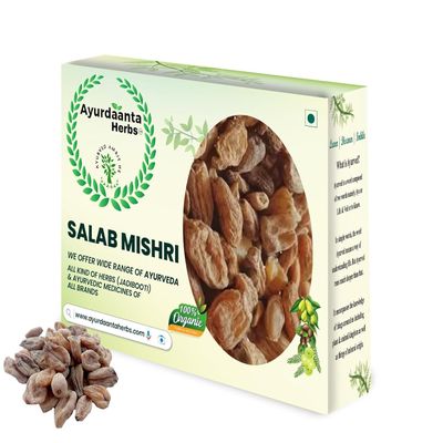 Ayurdaanta Herbs - Salam Mishri / Salab Mishri 25 Gr. | Polygonatum Verticillatum | Salabmisri | Salab Mishri | Salmond Sugar Salab Misri | 25Gr. | 25 Gr. | Orchis Mascula 100% Pure & Original - 25 Gr.