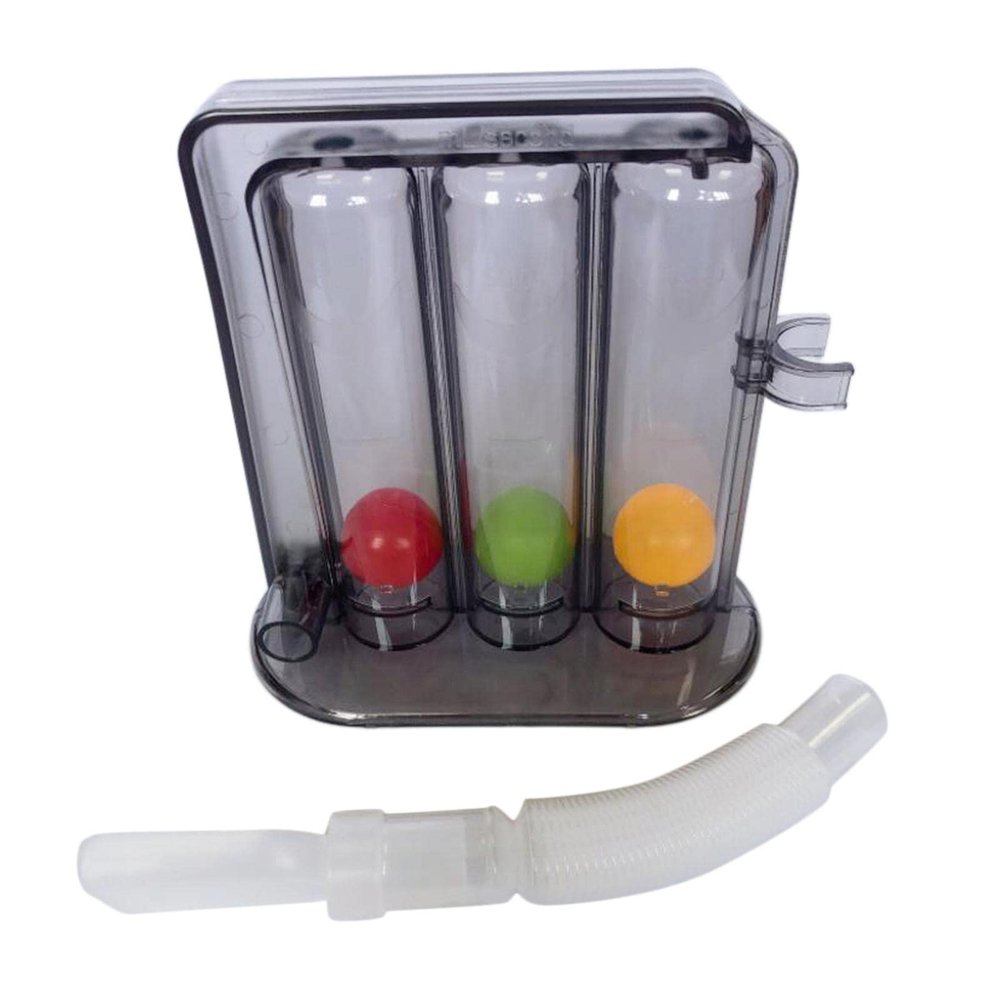 JAZZY PEARLS 3-Ball Deep Breathing Exerciser Incentive Spirometer Respiration Trainer