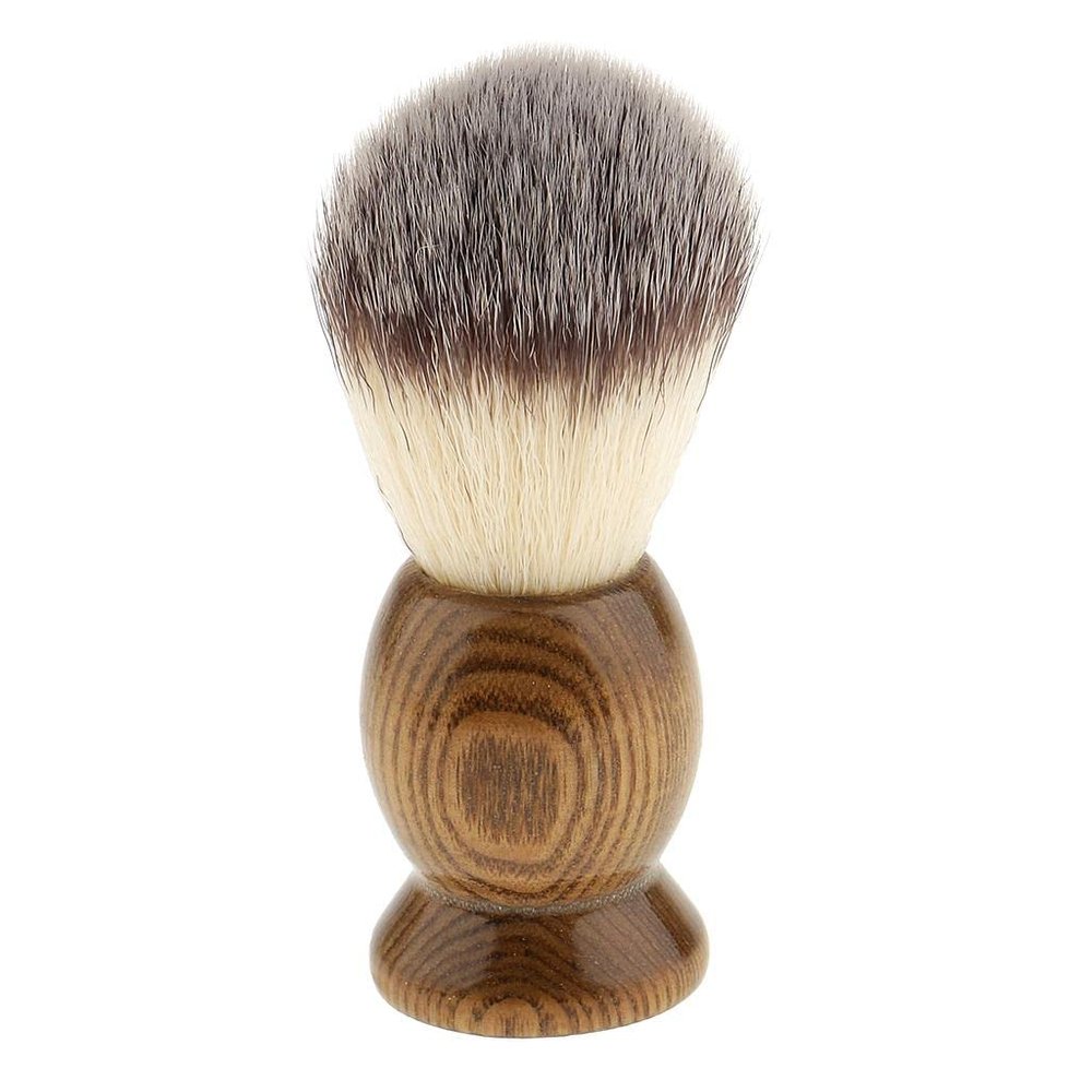 JAZZY PEARLS Professional Wood Salon Barber Men Shaving Brush Mens Shave Tool 10cm