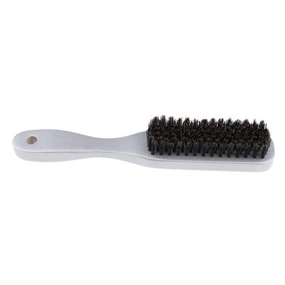JAZZY PEARLS Barbers Men's Shaving Brush Premium Bristle & wooden Beard Brushes Silver