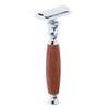 JAZZY PEARLS Wood Handle Double Edge Safety Shaving Razors Moustache Grooming Tool Brown view 1