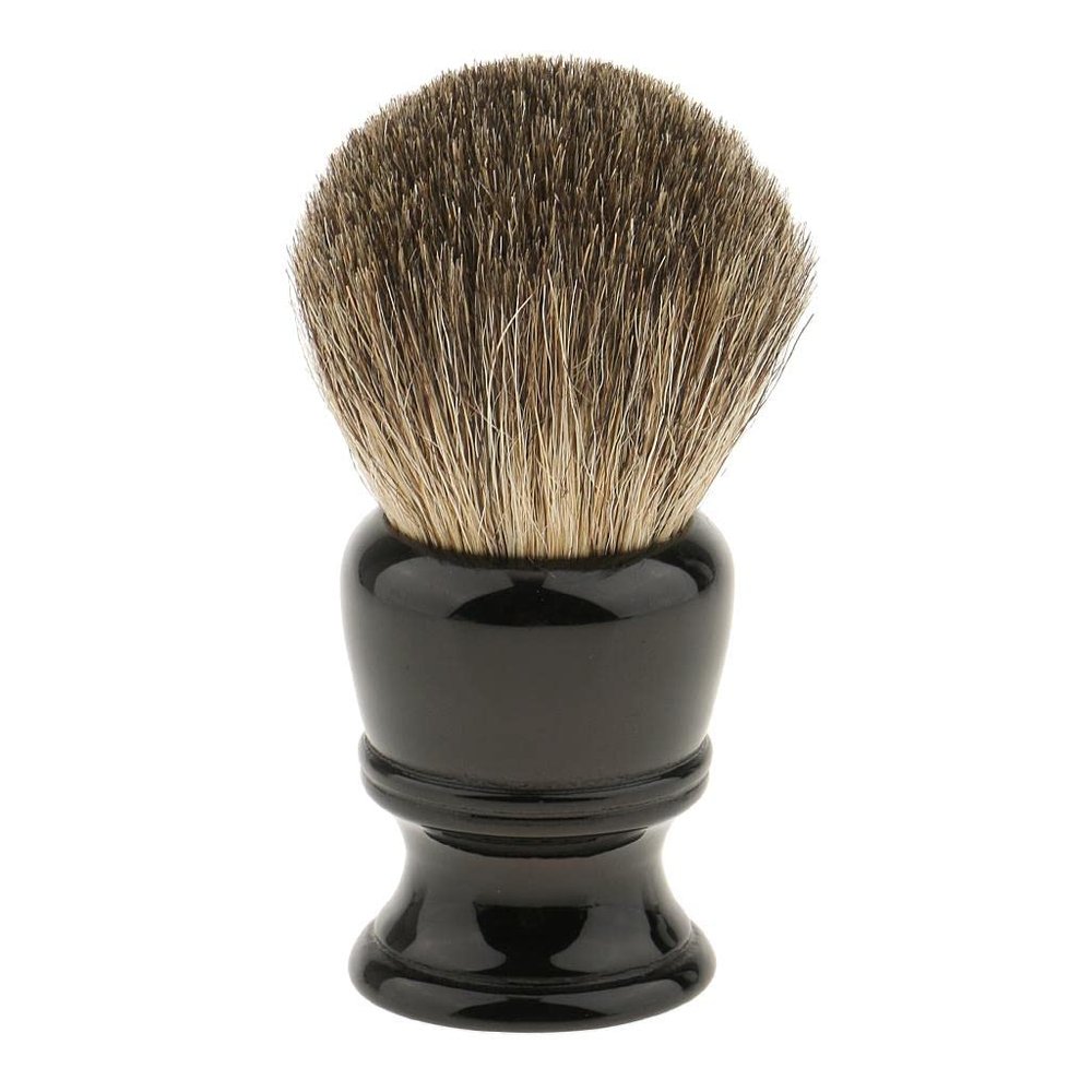 JAZZY PEARLS Resin Handle Shave Brush Home Barber Salon Tool Travel Portable Kit for Men's Beard Shaving