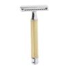 JAZZY PEARLS Classic Manual Safety Razors Double Edge Shaver for Men Daily Shaving Golden view 3