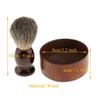 JAZZY PEARLS Wooden Men's Shaving Brush with Shave Mug Bowl Barber Beard Soap Cup Set - convenient to use and creat lather. view 2