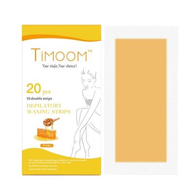 JAZZY PEARLS 20pcs Dual-sided Depilatory Waxing Strips Cold Wax Bikini Hair Remover Honey