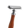 JAZZY PEARLS Classic Double Edge Safety Razor Vintage Shaver Aluminium Alloy Dark Brown view 2