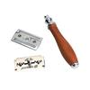 JAZZY PEARLS Classic Double Edge Safety Razor Vintage Shaver Aluminium Alloy Dark Brown view 3