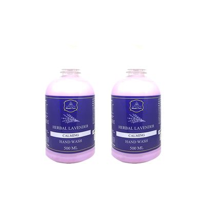 Khadi Pure Herbal Lavender Hand Wash Bottle (500 ml) (Pack of 2) (1000 ml)