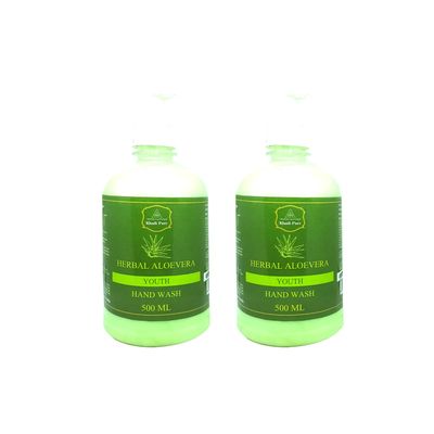 Khadi Pure Herbal Aloevera Hand Wash Bottle (500 ml) (Pack of 2) (1000 ml)