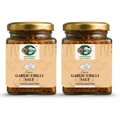 CORBETT ORGANIC VALLEY garlic chilli salt | Vegetarian seasoning | 100% organic and pure chilli | No Added Preservatives, No Artificial Flavours | Pepper garlic 150 gm Each (Pack of 2)