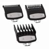 AIJALY Men 3 Pack Clipper Guards Premium Compatible With Wahl Hair Clippers Trimmers With Metal Clip-3 Cutting Lengths Is 1 1/2",1/2"&1"(1.5,3,,4.5 Mm)Fits Most Size Wahl Clippers Guide Combs,Black view 1