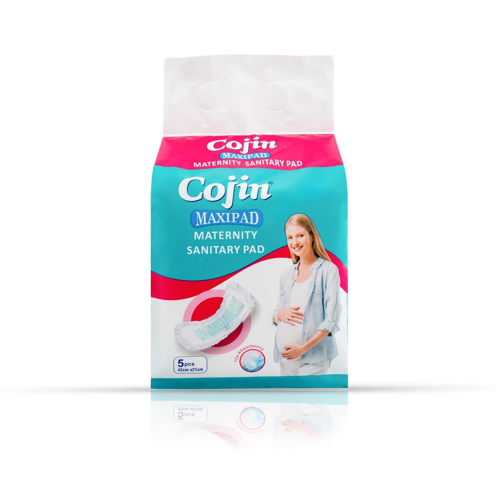 Cojin premium maternity pads for new moms Pack of 1 (5 maternity pads) - Soft Pads for After-Delivery