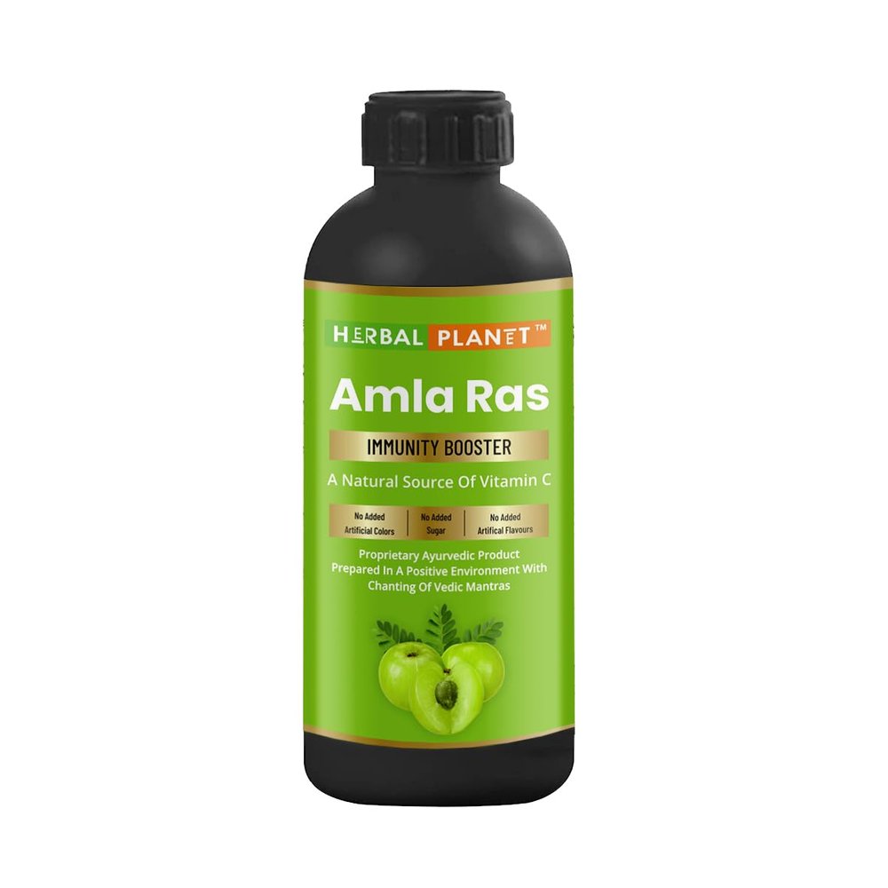 Herbal Planet Natural Herbal Amla Ras Helps In Immunity Health of Hair and Body Overall Health(Pack of 1)(Size:500ml)