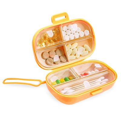 FunBlast Pills Medicine Organizer Box - Pill Case for Travel, Medicine Box Travel, Pills Organizer with 7 Compartments, Weekly Organizer Reminder Box (Brown)