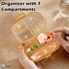 FunBlast Pills Medicine Organizer Box - Pill Case for Travel, Medicine Box Travel, Pills Organizer with 7 Compartments, Weekly Organizer Reminder Box (Brown) view 4