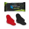 CareDone Reusable Cloth Period Pads For Heavy Flow Leakproof Overnight Protects,Large Sanitary Pads Set With Wings For Women,Washable Cloth Panty Liners Period Pads (Red/Black Pad2) view 1