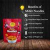 Millet 'n' Minutes Foxtail Millet Noodles | Multi Millet Noodles | Barnyard Millet Noodles | No Maida| No preservatives| Easy and quick to make |192g each | Pack of 4 view 3