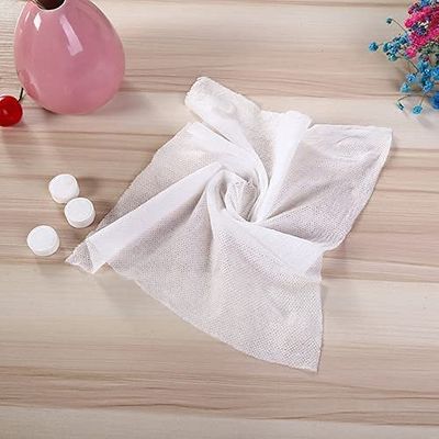 BitLeaf Magic Tablet Coin Tissue Mini Compressed Cotton Towel, Disposable, Biodegradable and Multi-Purpose Wipes Facial Tissues, Magic Napkin Expands With Water