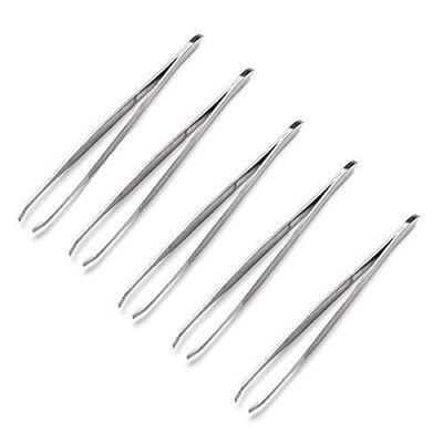 5Pcs Tweezers, Pro Stainless Steel Eyebrow Home Tool Precision Hair Removal Beauty Tool Eyebrow Facial Hair and Blackhead Remover Tool