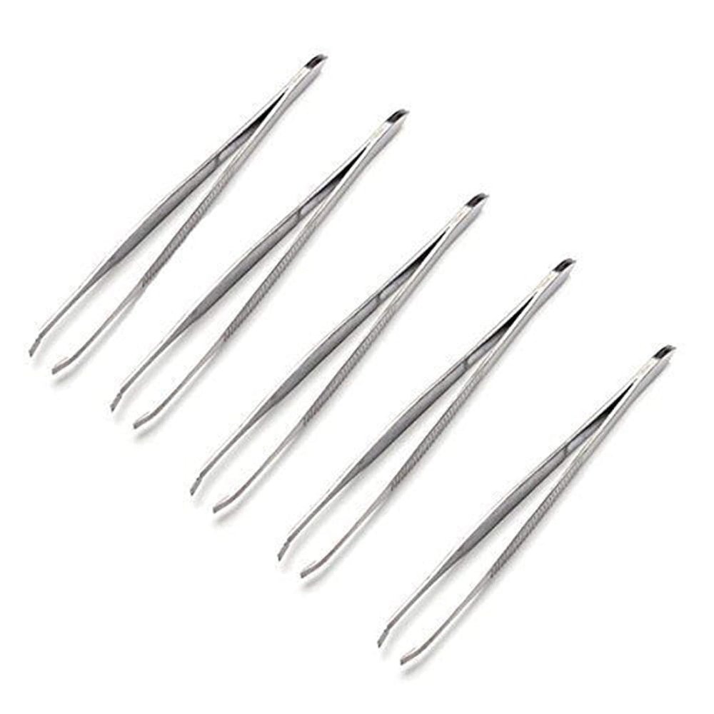5Pcs Tweezers, Pro Stainless Steel Eyebrow Home Tool Precision Hair Removal Beauty Tool Eyebrow Facial Hair and Blackhead Remover Tool