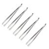 5Pcs Tweezers, Pro Stainless Steel Eyebrow Home Tool Precision Hair Removal Beauty Tool Eyebrow Facial Hair and Blackhead Remover Tool view 1