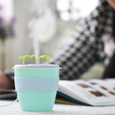 200ml USB Potted humidifier Essential Oil Diffuser Air Aroma Atomizer Green
