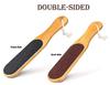 BANIRA Double Sided Foot File Scrubber | Dead Skin & Callus Remover | Wooden Pedi Foot Scraper Exfoliator for Dry and Wet Feet Care view 2