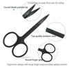 Eyebrow Scissors with Comb, KAJUDA Facial Hair Small Grooming Scissors For Men Women - Eyebrow Trimmer Scissor for Eyebrows, Nose Hair, Mustache, Beard, Eyelash - 3PCS Black view 2