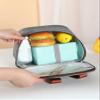 Luxula Waterproof Thermal Insulated Travel Lunch Storage Bag Leak-Proof Hot Cold Lunch Bag Reusable Tote Bag with Inner Aluminum Foil for School Picnic Office Outdoor (1 Pc) (Side Open- Grey) view 4