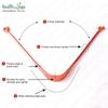 HealthAndYoga qSwipe Lite Copper Tongue Cleaners (Pack of 2)  Reduces Bad breath & Plaque, Improves taste- Flexible, Lightweight  Curved ends provide good grip  Complete Oral Hygiene- Couple Pack view 2