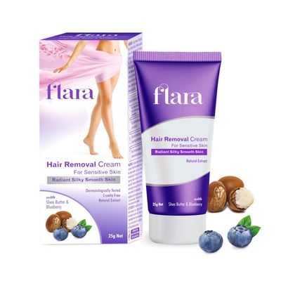 FLARA Hair Removal Cream For Sensitive Skin (25G) - Women