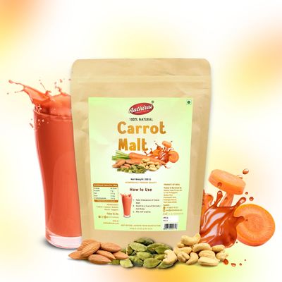 Aathirai Carrot Malt - 200 GMS | Health and Nutrition Drink Powder