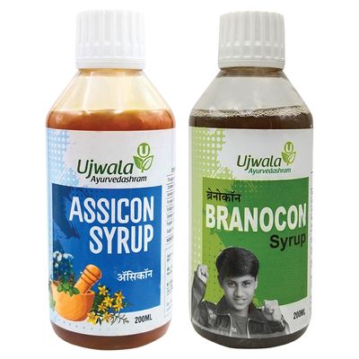 Branocon and Assicon Syrup Combi Kit for Brain Supplement, Nootropic for Brain, Epilepsy I Brain Tonic I Medicine for Brain