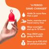 Asan menstrual cup - light/medium flow Pack of 2 | Easiest cup to insert & remove I Special ring design | Premium medical grade silicone I Designed in the USA view 3