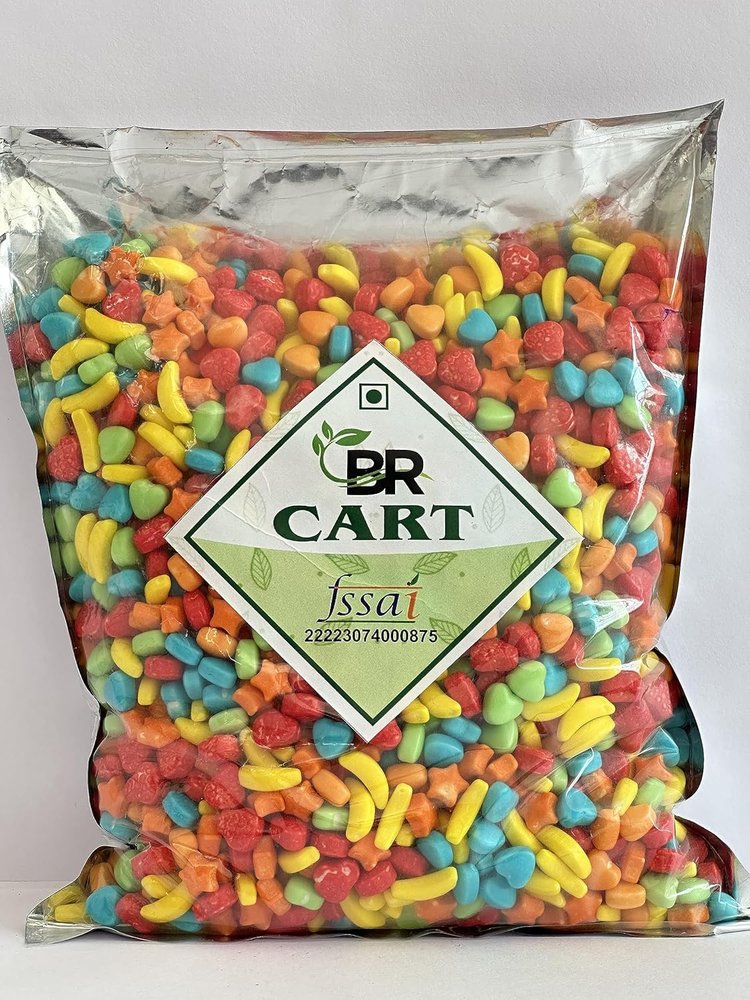 BR CART Chand Tara Glucose Candy | Star Moon Candy | Toping (Sprinkles) for Cake Decoration | Chand Tara Sugar Coated Pack Of 1 (750 gm)