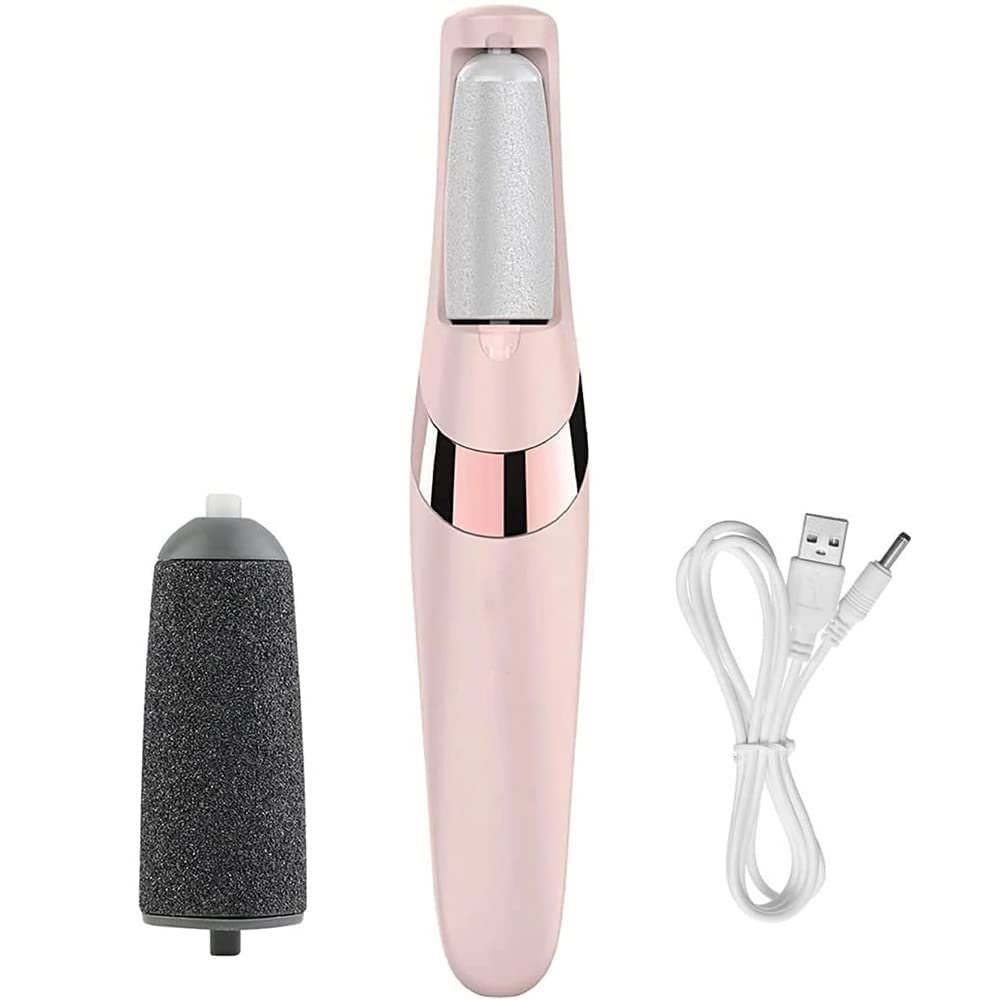 Aider Flawless Callus Remover Electronic Pedicure Tool Cordless Rechargeable Callus Dead Skin Remover Polishing Wand with Roller Heads Flawless Pedi Electronic Pedicure Tool (Pack of 1) (Multi Color)