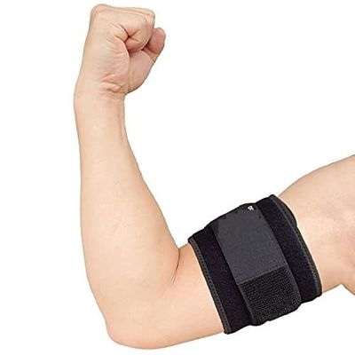 Bicep & Tricep Tendonitis Brace Compression Sleeve - Pain Relief for Bicep and Tricep Muscle Strains, Upper Arm Support (L/XL Width-4") (Male 4 Inches)