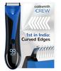 CARESMITH Crew Manscaping Rechargeable Body Trimmer For Men|Curved Edges For Extra Safety|7000 Rpm Balls Trimmer For Pubic Hair|Private Parts Trimming|Body Hair Remover For Intimate Area Trimming,Blue view 1
