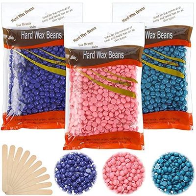 LANELLIE Hard Wax Beans for Hair Removal 100 gm Body Facial Hair Removal Wax Beads Large Refill Faux Pearl Beans for Women Men Legs, Face, Underarm, Bikini