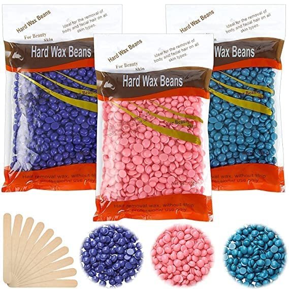 LANELLIE Hard Wax Beans for Hair Removal 100 gm Body Facial Hair Removal Wax Beads Large Refill Faux Pearl Beans for Women Men Legs, Face, Underarm, Bikini
