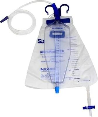 Urometer Adult Urine Bag with Measured Volume Chamber  pack of 5