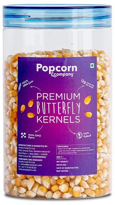 Popcorn & Company Butterfly Popcorn Maize Kernels - 450g | Premium Popcorn Seeds for Perfect Movie Night, Party Snacks | Non-GMO, Gluten-Free, High Popping Efficiency
