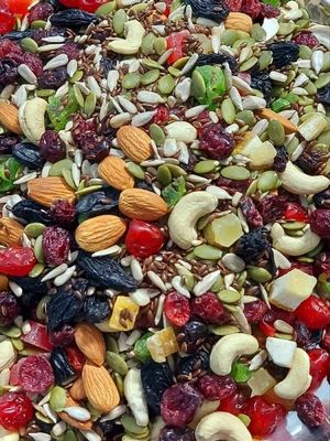 English Nuts Premium Fruit, Nut & Fiber SuperMix, Healthy Mixed Nuts with Dry Fruits 1 Kg, Pack Of 2 X 500 Grams