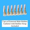 Alpha Basics 7Pcs External Condom Catheter (Large 30mm) with 1 Leg Bag 700ml, 1 Night Bag 2000ml Set, Beige view 2