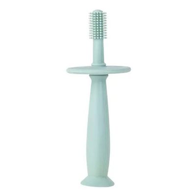 Aplam Chaplam Silicone Training Toothbrush with Soft Bristles, Gum Massager & Anti-Choking Shield| BPA Free Easy Grip Toothbrush for Babies/Kids/Toddlers (Multicolor2)