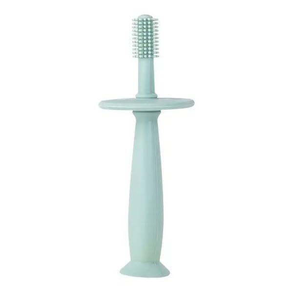Aplam Chaplam Silicone Training Toothbrush with Soft Bristles, Gum Massager & Anti-Choking Shield| BPA Free Easy Grip Toothbrush for Babies/Kids/Toddlers (Multicolor2)